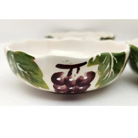 ND Hand Painted Bowls, Grape and Vine Design, Set of 4, 1960s - 1970s - Picture 7 of 9